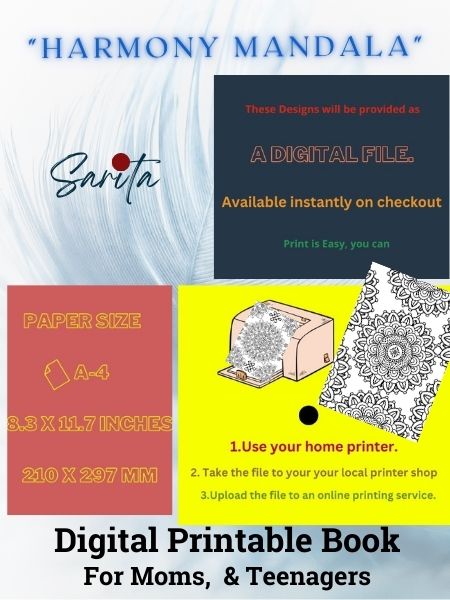 Harmony Mandala (Mandala Series - Part 3) - Printable Digital Book