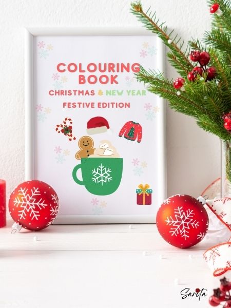 Merry Christmas and New Year Coloring Book - Joyful Seasons (Printable Digital Book)