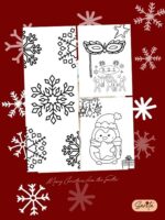 Merry Christmas and New Year Coloring Book - Joyful Seasons (Printable Digital Book)