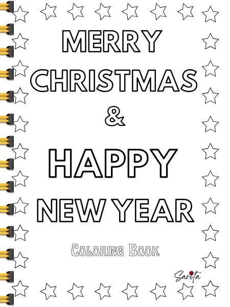 Merry Christmas and New Year Coloring Book - Joyful Seasons (Printable Digital Book)