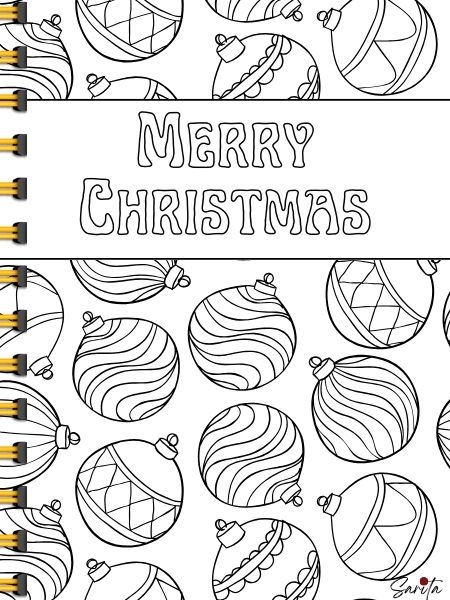 Merry Christmas and New Year Coloring Book - Joyful Seasons (Printable Digital Book)