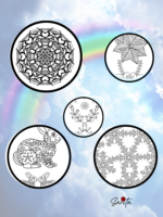 Rainbow Mandala (Mandala Series) - Part 1 - Printable Digital Book
