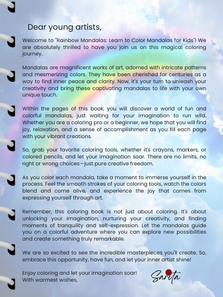 Rainbow Mandala (Mandala Series) - Part 1 - Printable Digital Book