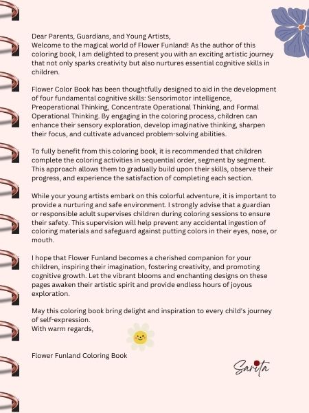 Flower Funland (Printable Digital Book)