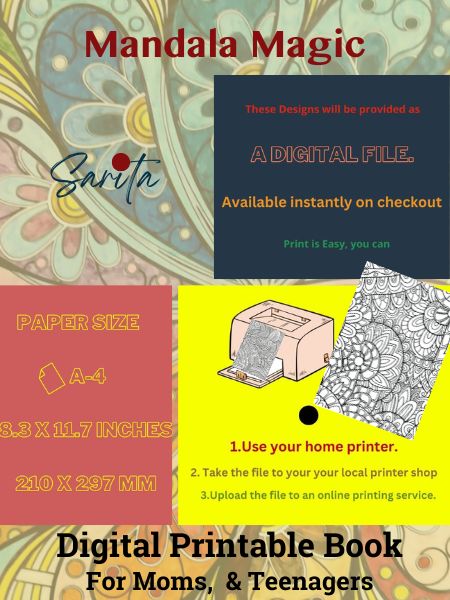 Mandala Magic (Mandala Series - Part 2) - Printable Digital Book